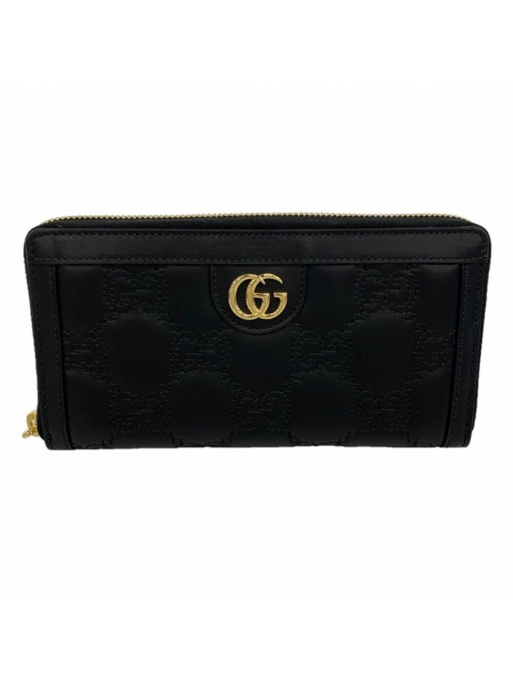 Gucci Wallet Leather Black Gold
